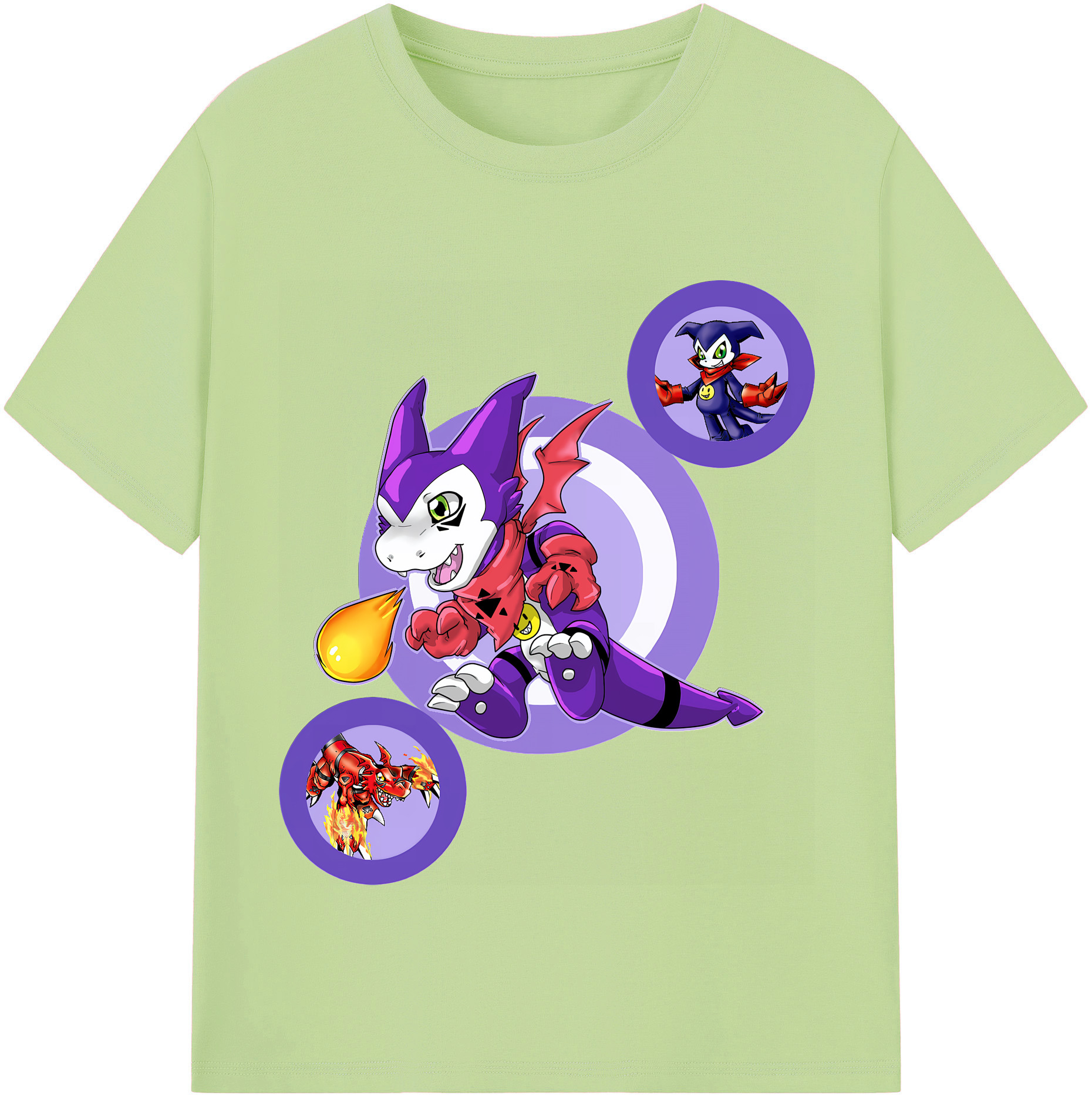 （画像用） Digimon デジタルモンスター/デジモン 綿100％半袖Tシャツ（フロントプリント）